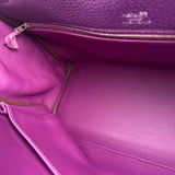 Hermes Kelly 35 Purple Ghillies Swift Togo Leather Handbag 2015