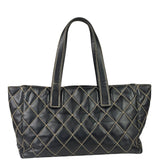 Chanel Black Leather Wild Stitch Surpique Tote 2005