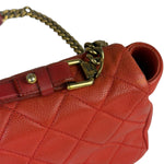 Chanel Red Quilted Caviar Leather Timeless Shoulder Bag 2012