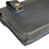 Christian Dior Black Grained Leather Saddle Belt Bag