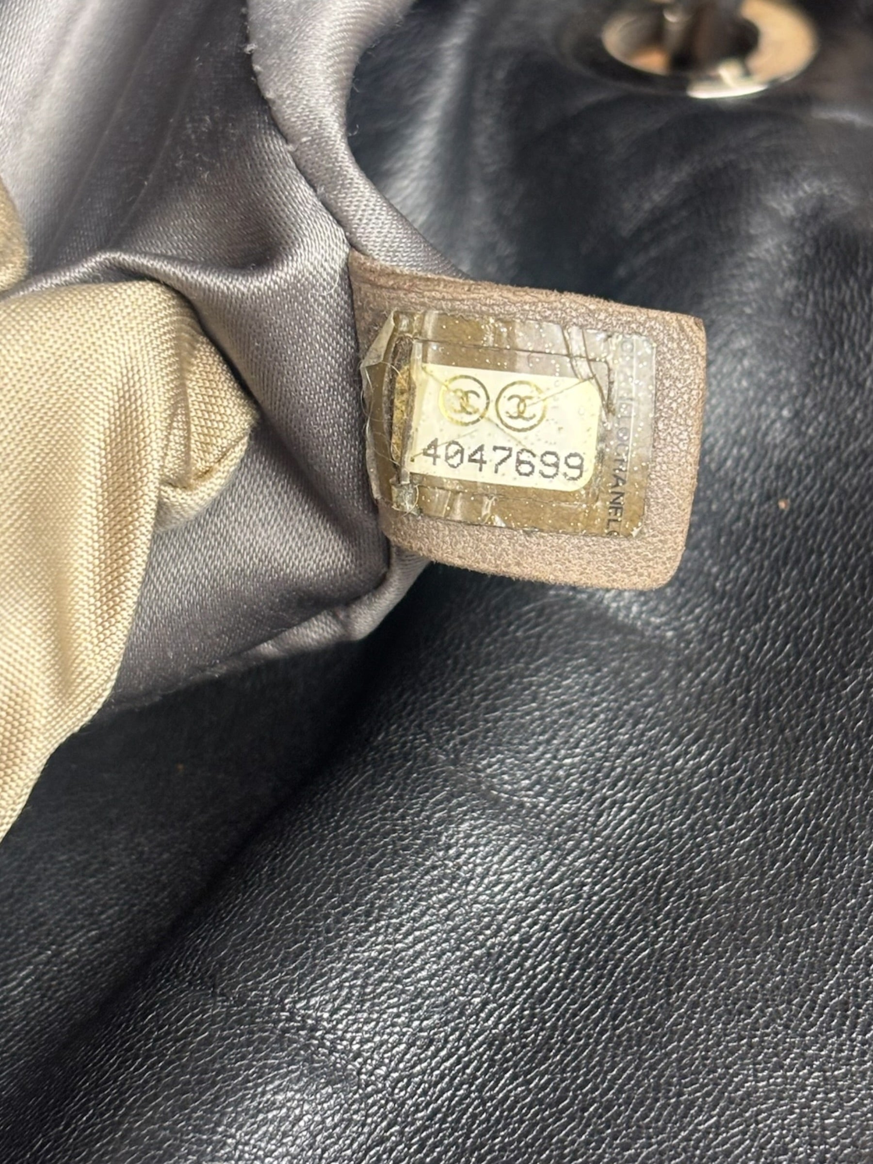 Chanel Black Classic Flap Tweed Shoulder Bag 2010