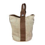 Hermes Vintage Brown Toile Saxo PM
