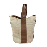 Hermes Vintage Brown Toile Saxo PM