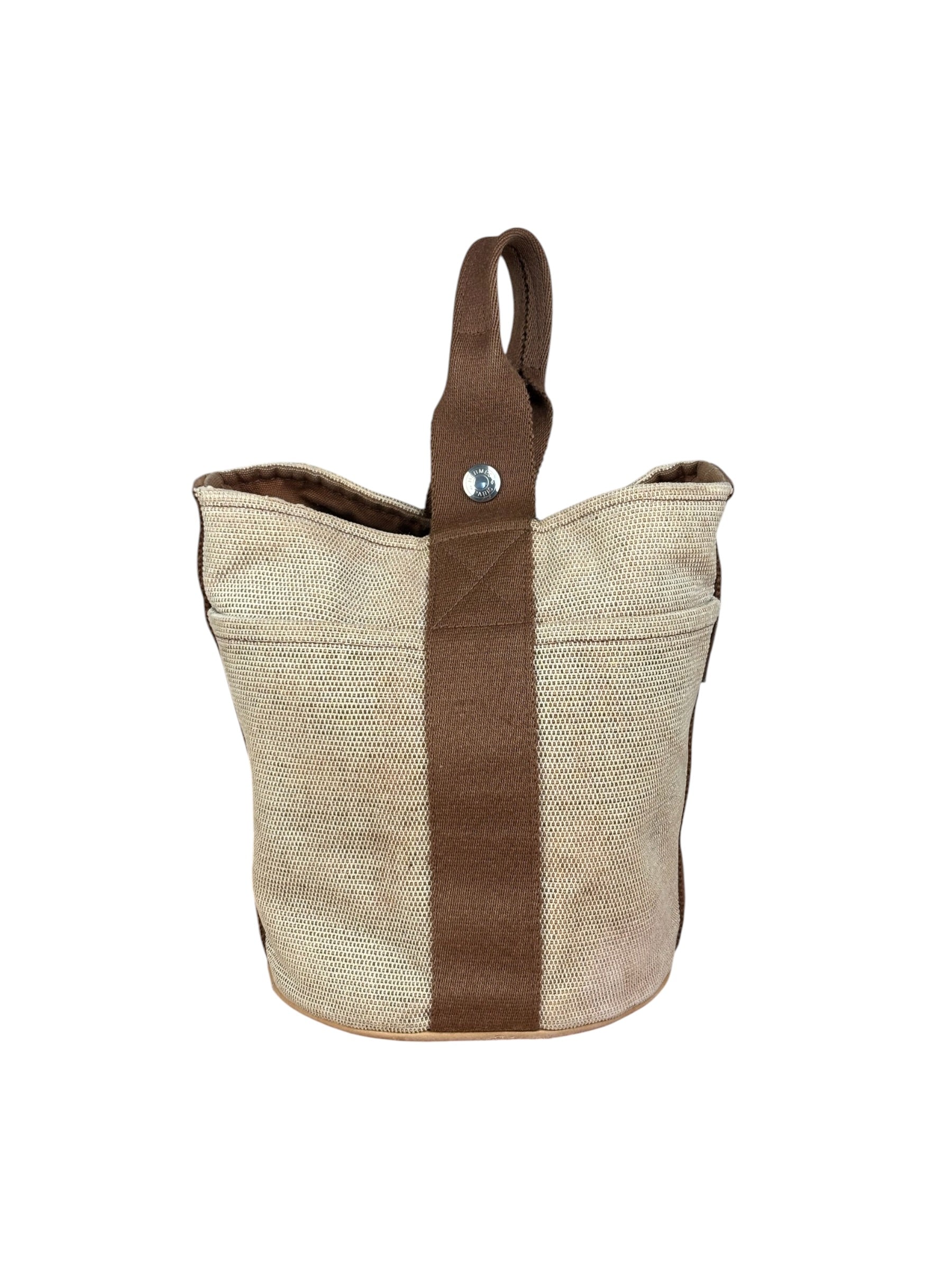 Hermes Vintage Brown Toile Saxo PM