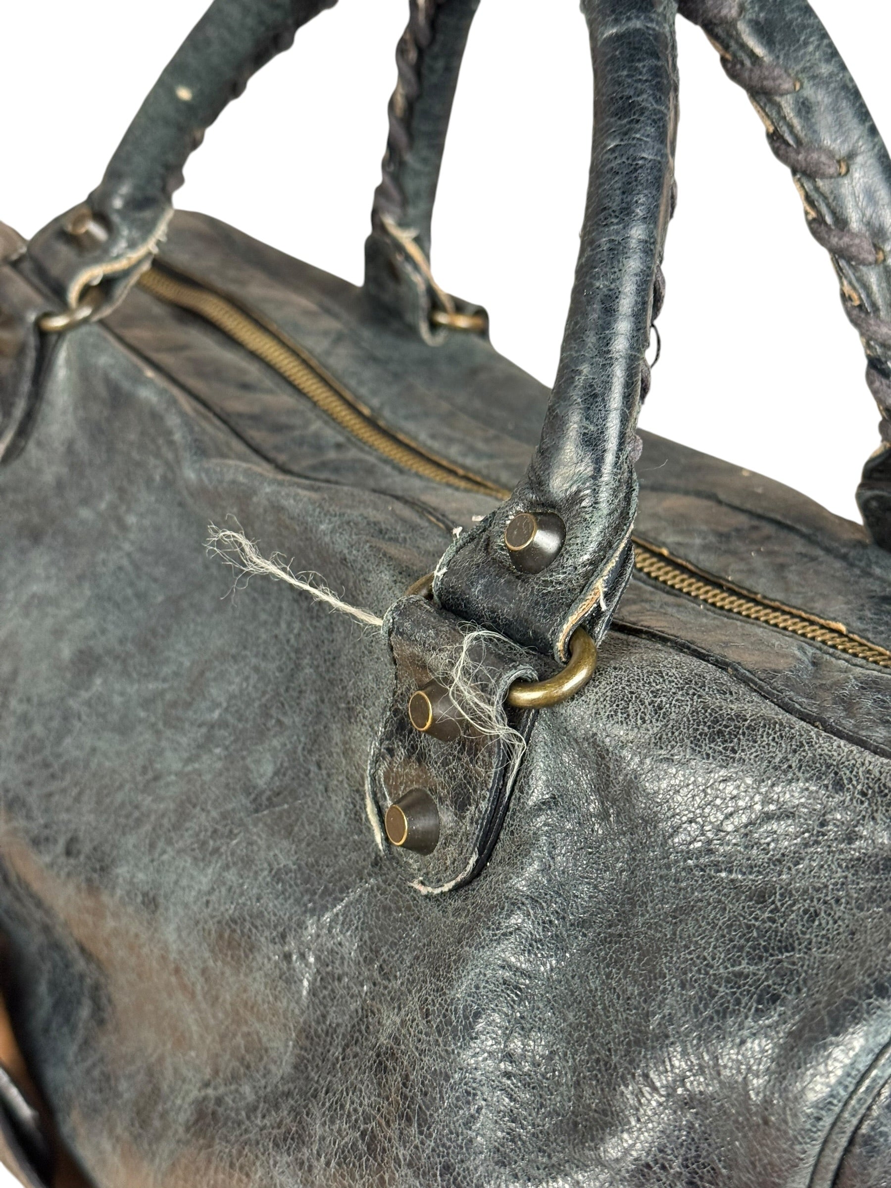 Balenciaga Vintage Dark Blue Leather Classic City Bag
