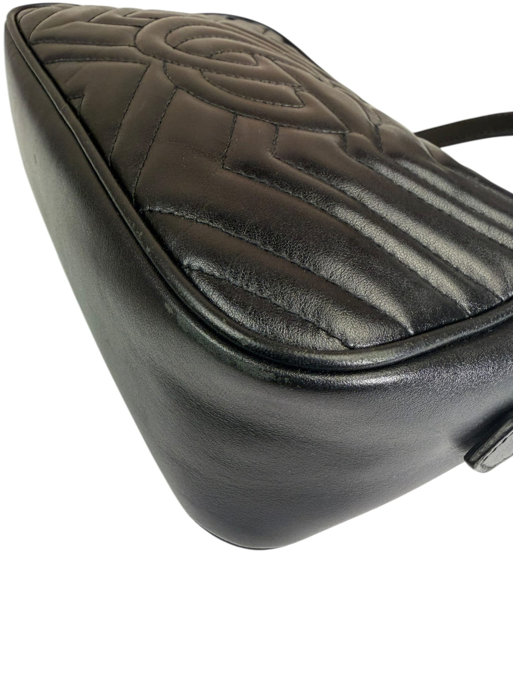 Gucci Black Leather Mormont Matelassè Camera Bag