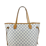 Louis Vuitton Damier Azur Neverfull MM w/ Pouch