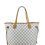 Louis Vuitton Damier Azur Neverfull MM w/ Pouch