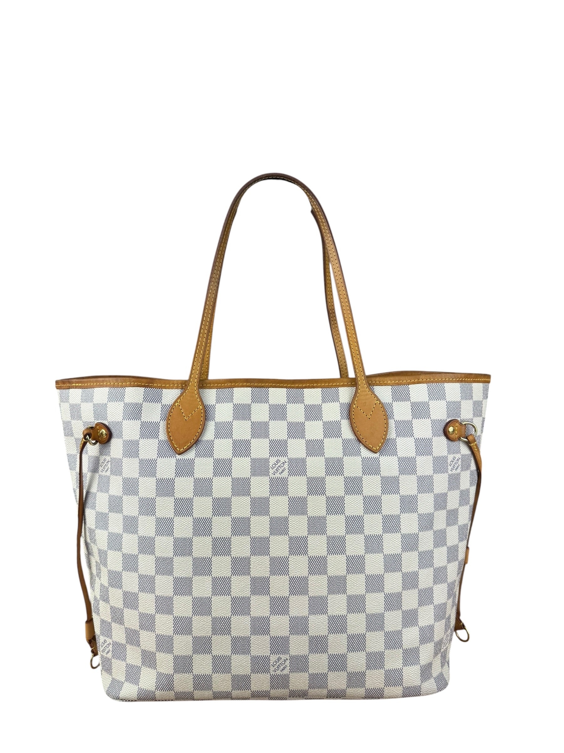 Louis Vuitton Damier Azur Neverfull MM w/ Pouch