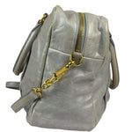 Miu Miu Vintage Pale Grey Vitello Leather Two-Way Bag