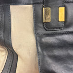 Chloe Beige/Black Leather Alice Satchel/Tote Bag
