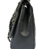 Chanel Black Quilted Leather Jumbo Classic Flap Bag 2009