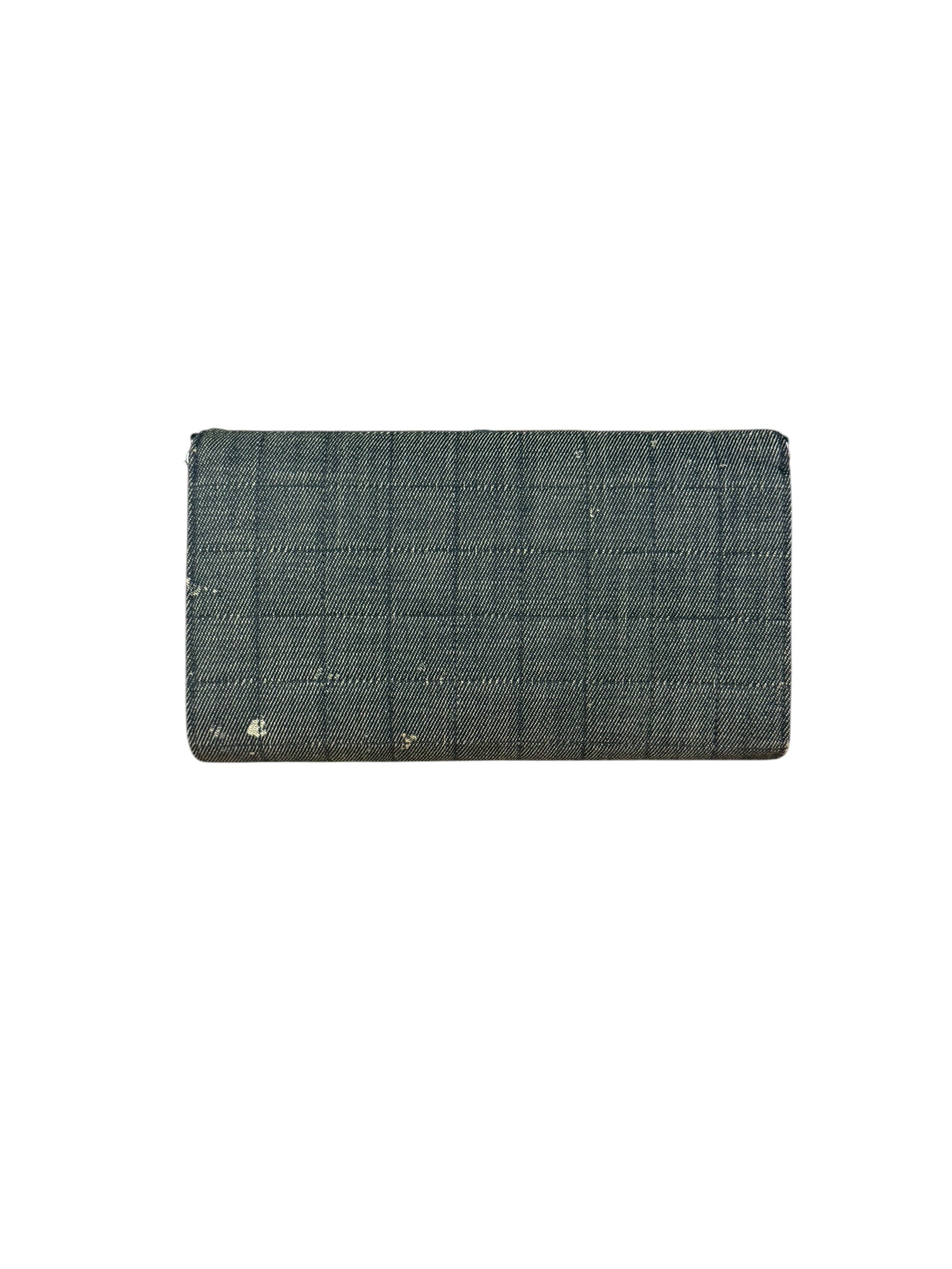 Chanel Denim Chocolate Bar Chain Flap Bag 2002