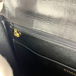 Chanel CC Black Patent Quilted Flap Briefcase Handbag '95