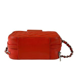 Chanel Red Quilted Lambskin Nano CC Box Camera Bag 2018