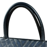 Chanel Black Chevron Quilted Tassel Fringe Tote 1992