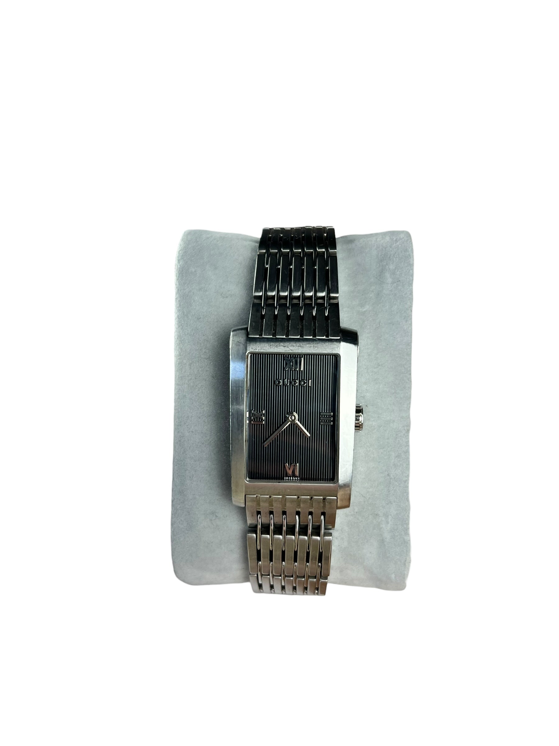 Gucci Black Tank Stainless Band