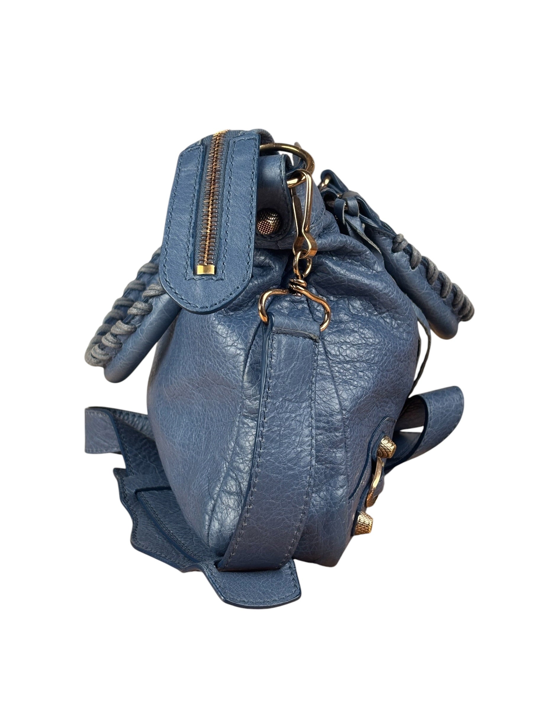 Balenciaga Light Blue Arena Leather Classic Le City