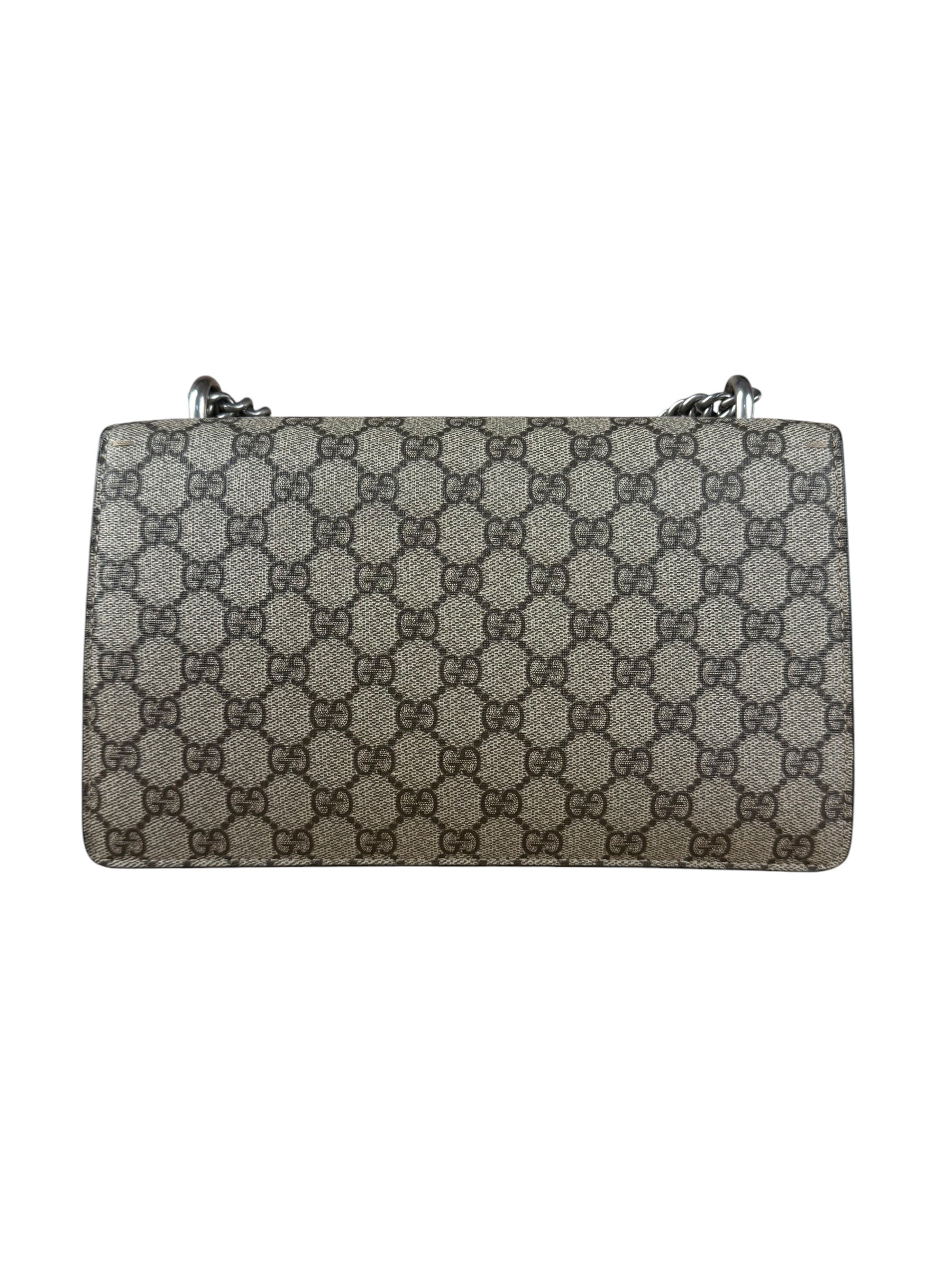 Gucci Red/Beige Dionysus GG Supreme Shoulder Bag