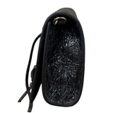 Balenciaga Black Croc Embossed Le City Clutch/Wallet