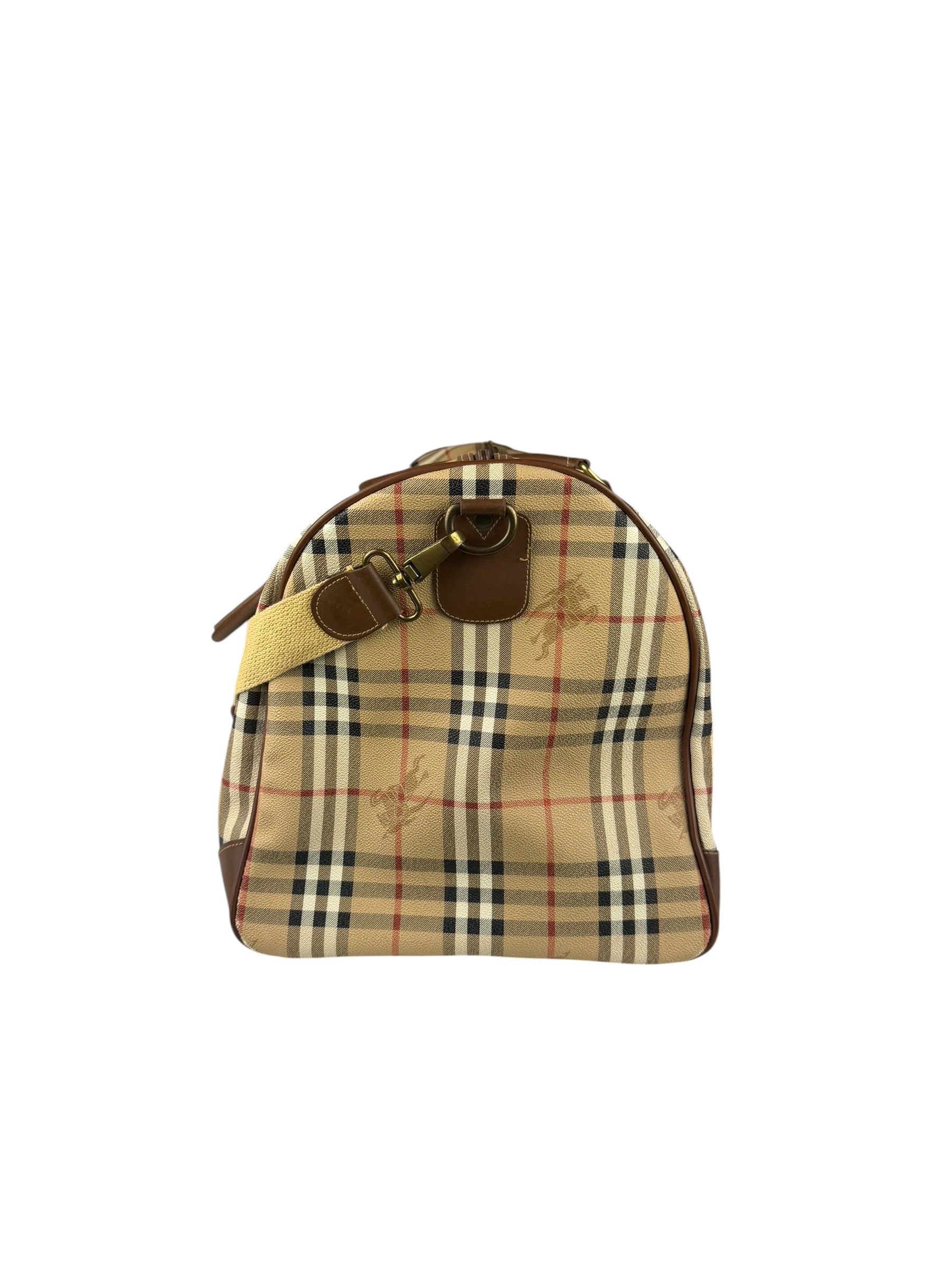 Burberry Vintage House Check Duffel Bag