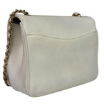 Chanel White Leather CC Mania Flap Bag 2019