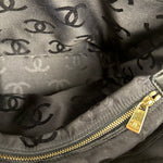 Chanel Black Chevron Leather Chain Camera Shoulder Bag 2000-2002