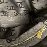 Chanel Black Chevron Leather Chain Camera Shoulder Bag 2000-2002