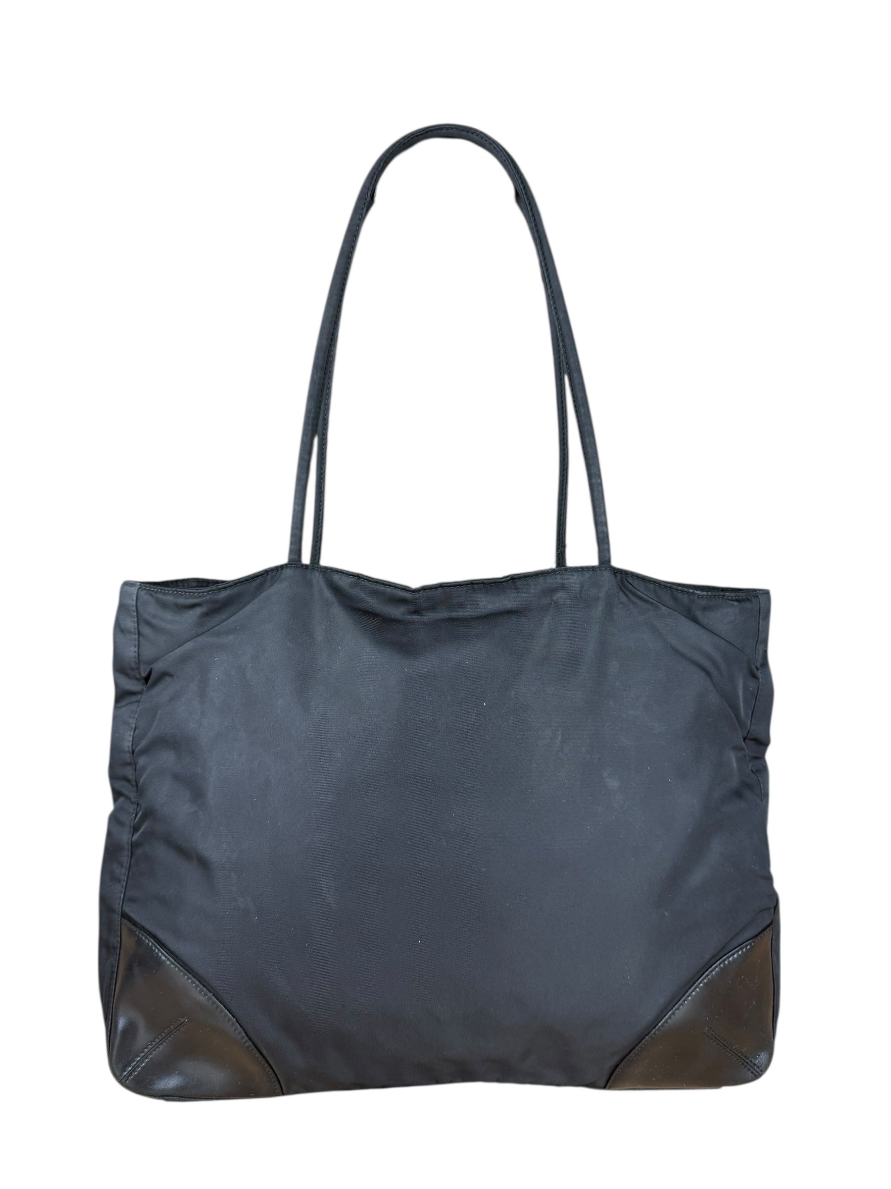 Prada Nylon & Leather Zip Tote