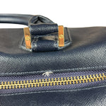 Tory Burch Saffiano Leather Navy Boston Bag