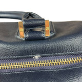Tory Burch Saffiano Leather Navy Boston Bag