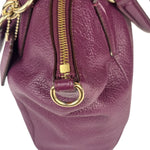 Coach Purple Pebbled Leather Small Kelsey Satchel Two-Way Bag