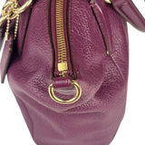 Coach Purple Pebbled Leather Small Kelsey Satchel Two-Way Bag