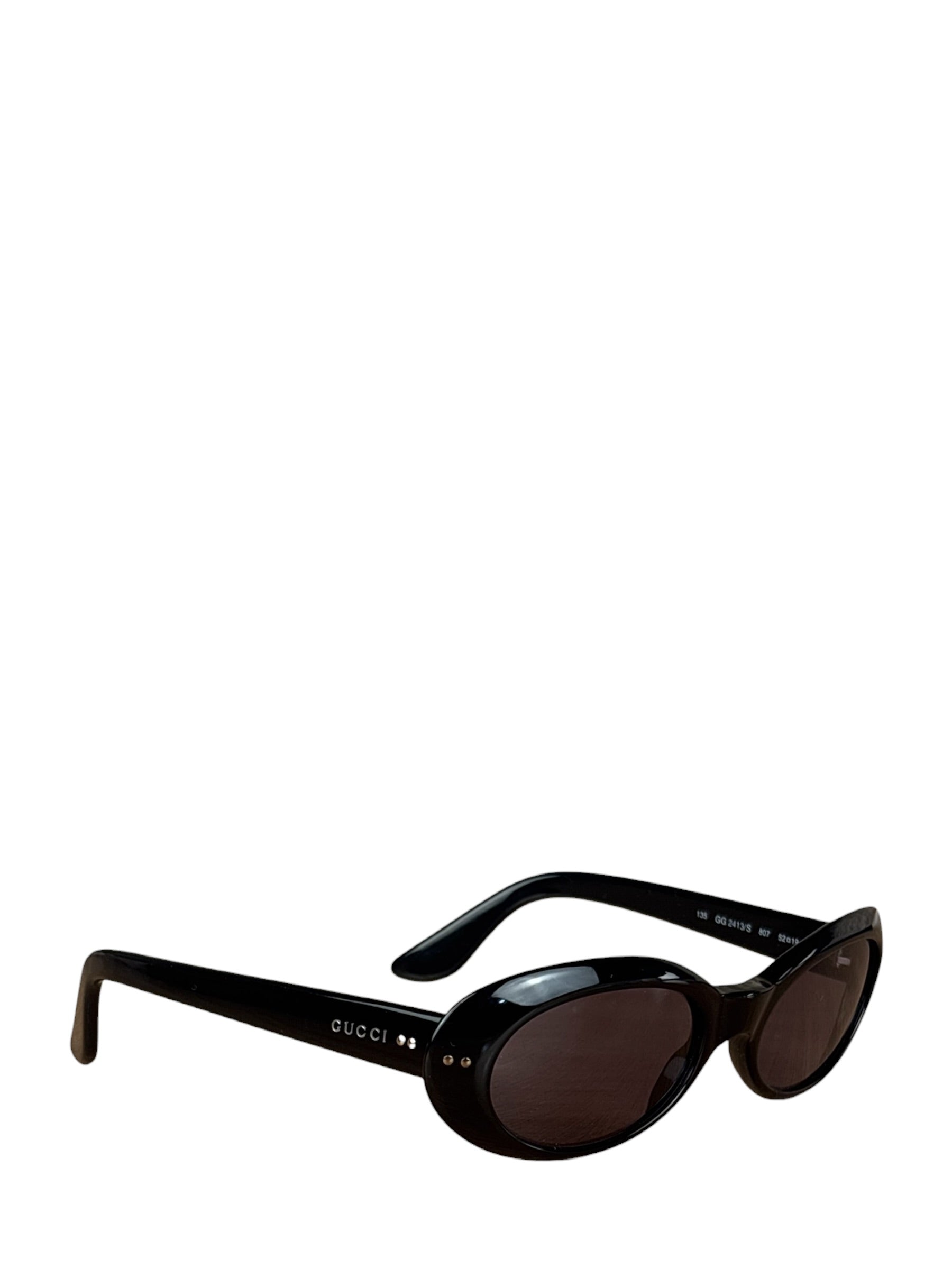 Gucci Black Oval Sunglasses ssed