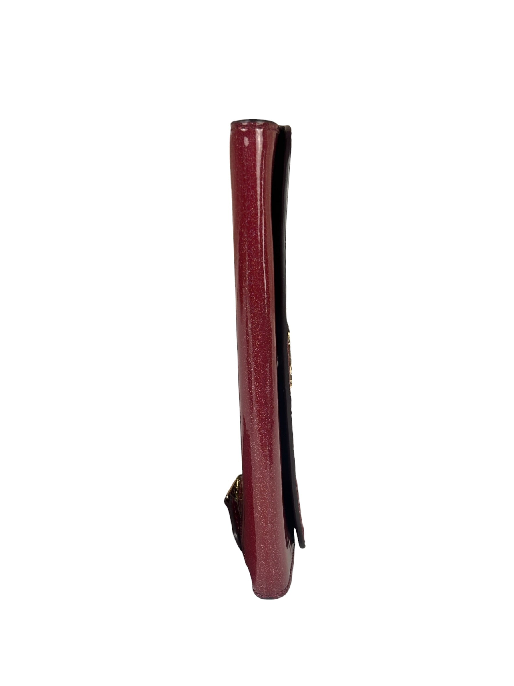 Coach Cherry Shimmery Red Long Flap Wallet