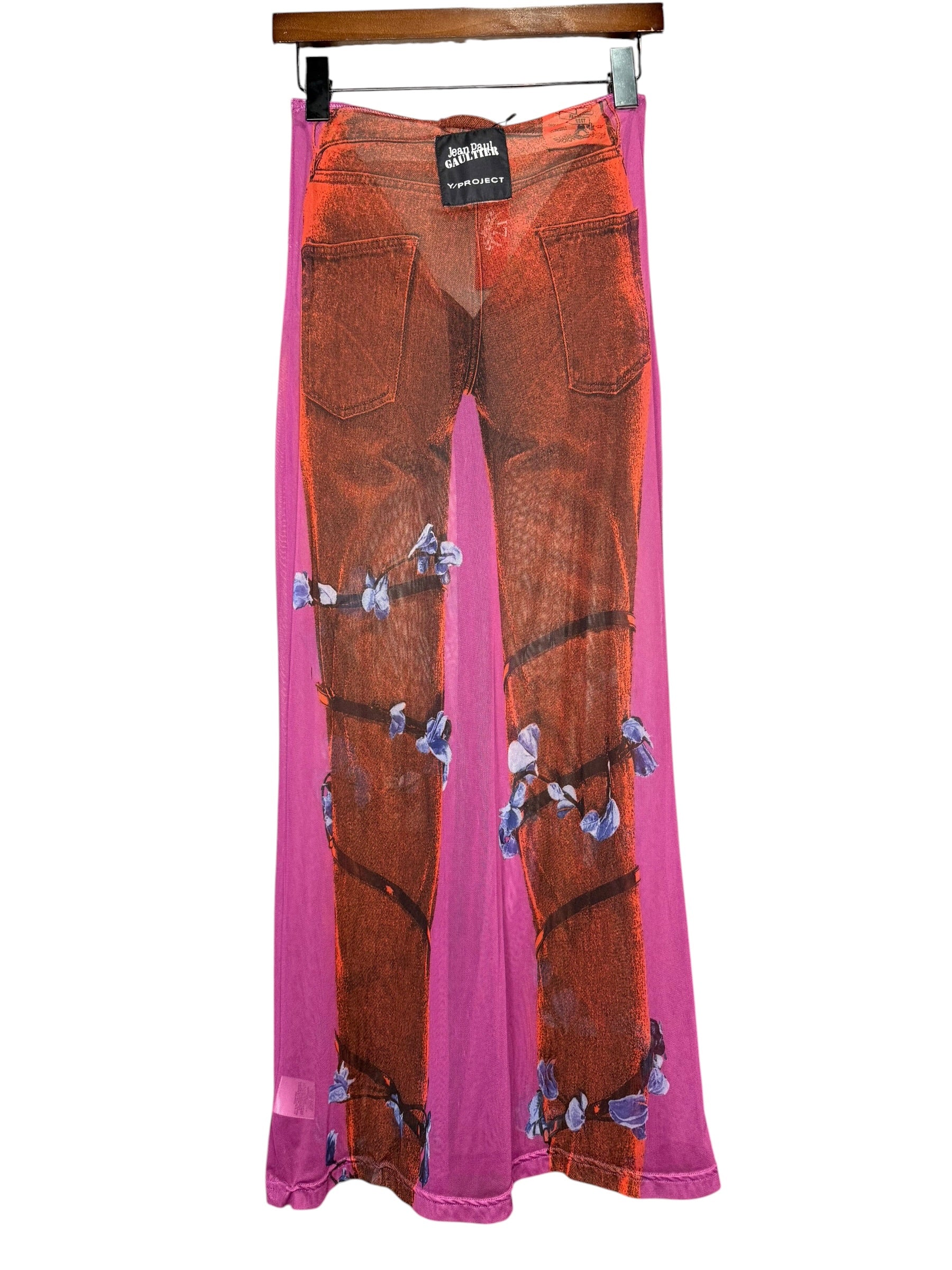 Jean Paul Gaultier x Y Project Printed Mesh Skirt