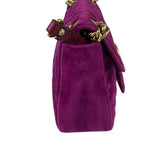 Gucci Magenta Velvet Marmont Matelasse Shoulder Bag