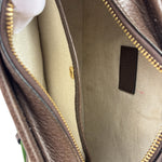 Gucci Brown Leather Trim Jumbo GG Mini Crossbody