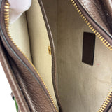 Gucci Brown Leather Trim Jumbo GG Mini Crossbody