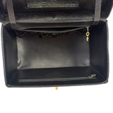 Chanel Black Caviar Leather Vanity Train Case 1995
