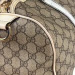 Gucci Beige/White Leather Trim GG Joy Boston Bag