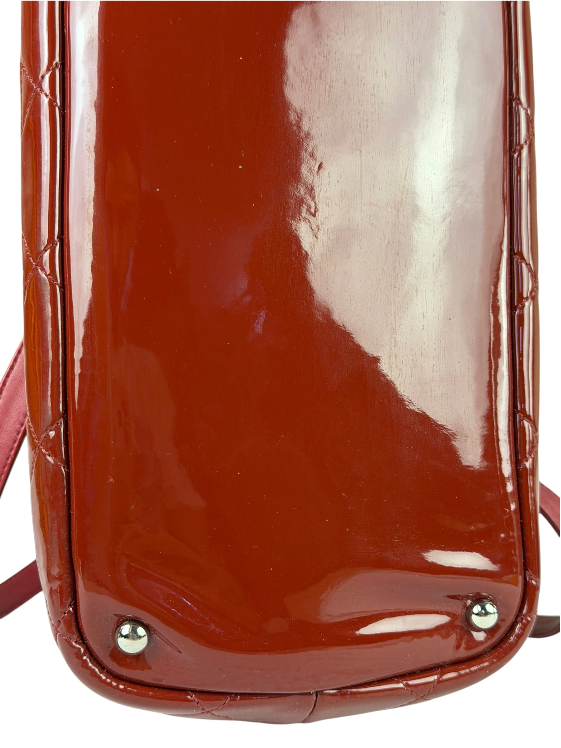 Chanel Patent Red Quilted S Shopper Tote 2013