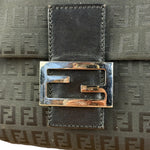 Fendi Black Zucchino Messenger Crossbody Bag