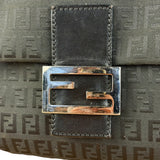 Fendi Black Zucchino Messenger Crossbody Bag