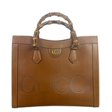 Gucci Peanut Brown Leather Diana Medium Tote