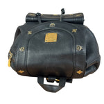 MCM Vintage Black Leather Studded Drawing Backpack