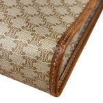 Celine Brown Leather Macadam Pouch