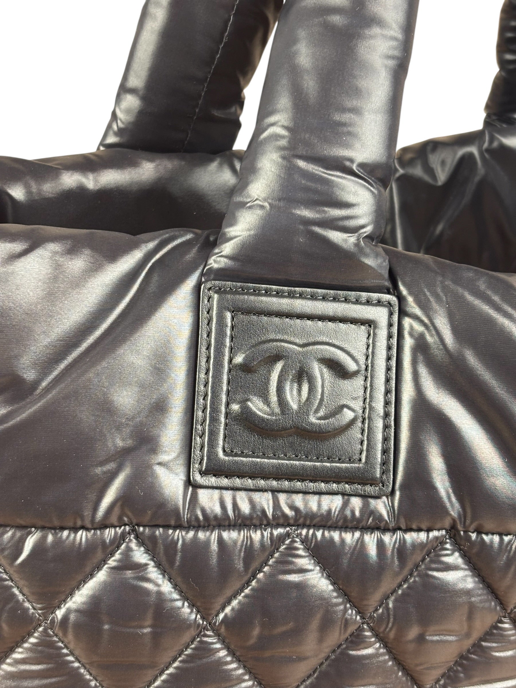 Chanel Black Quilted Nylon Coco Cocoon Puffer Tote Bag 2011