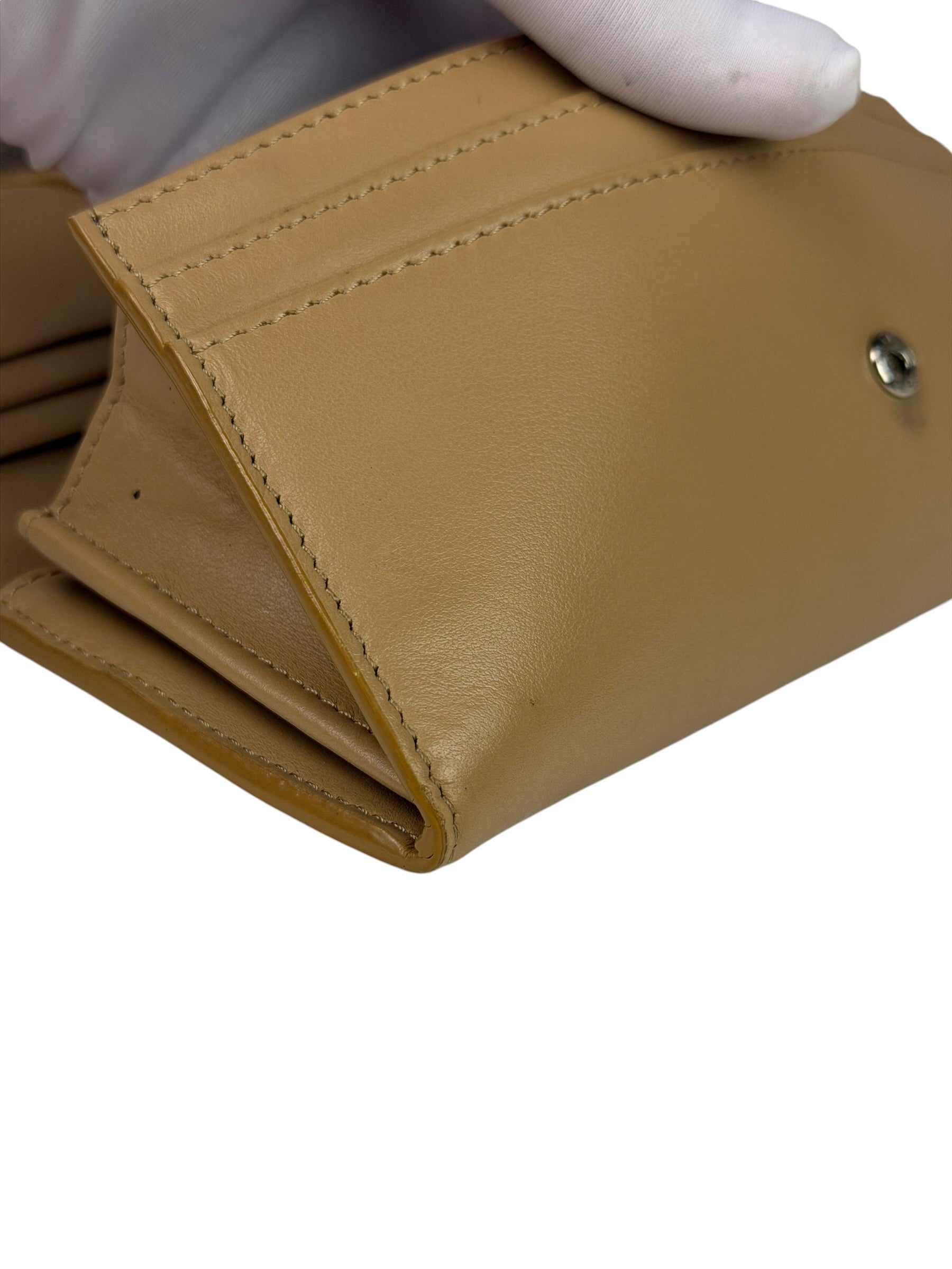 Fendi Beige Monster Face Leather Long Wallet