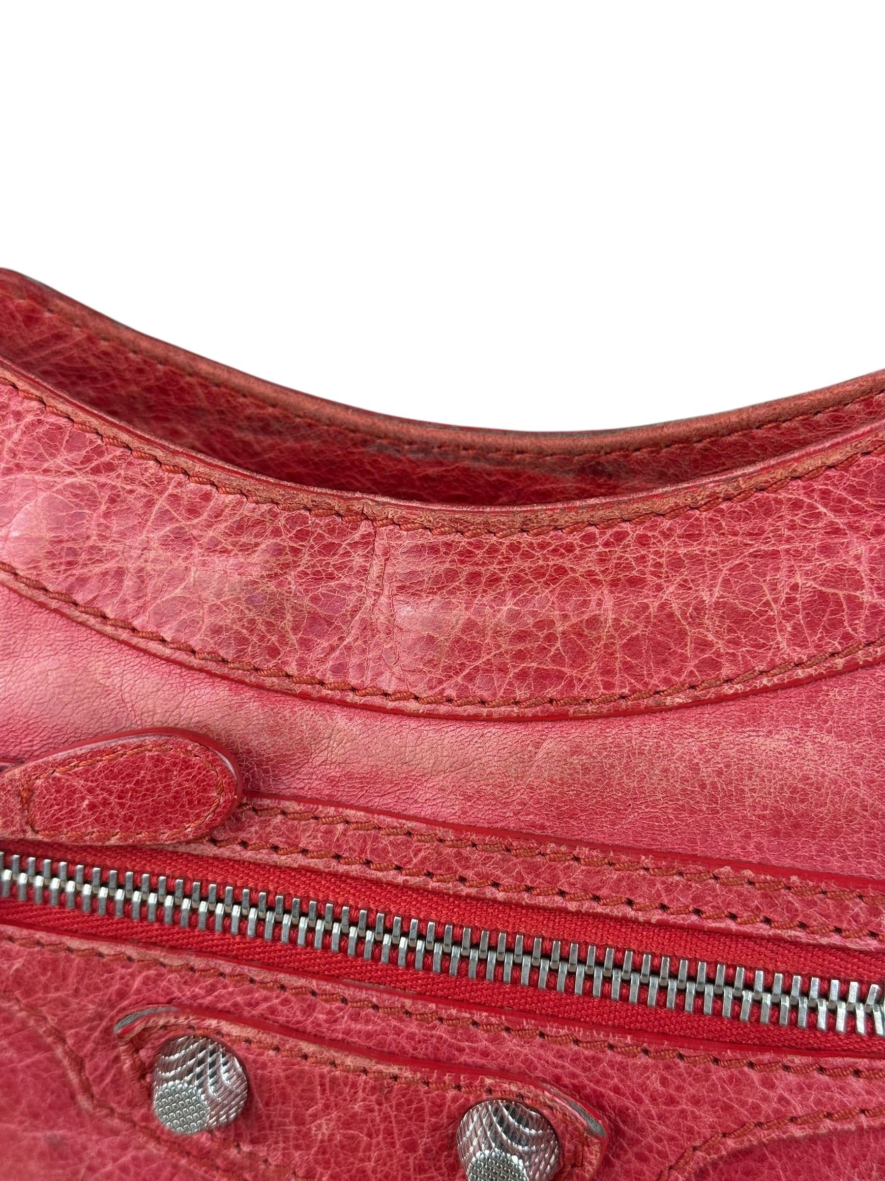 Balenciaga Fuchsia Leather Le City Crossbody